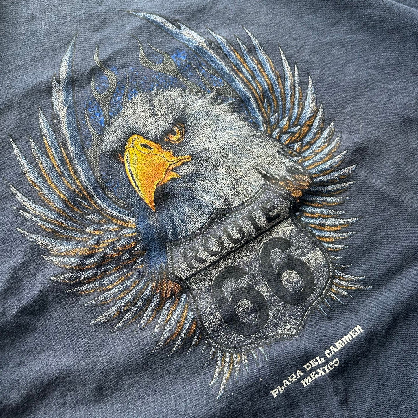 Flaming Route 66 Shirt - XXL