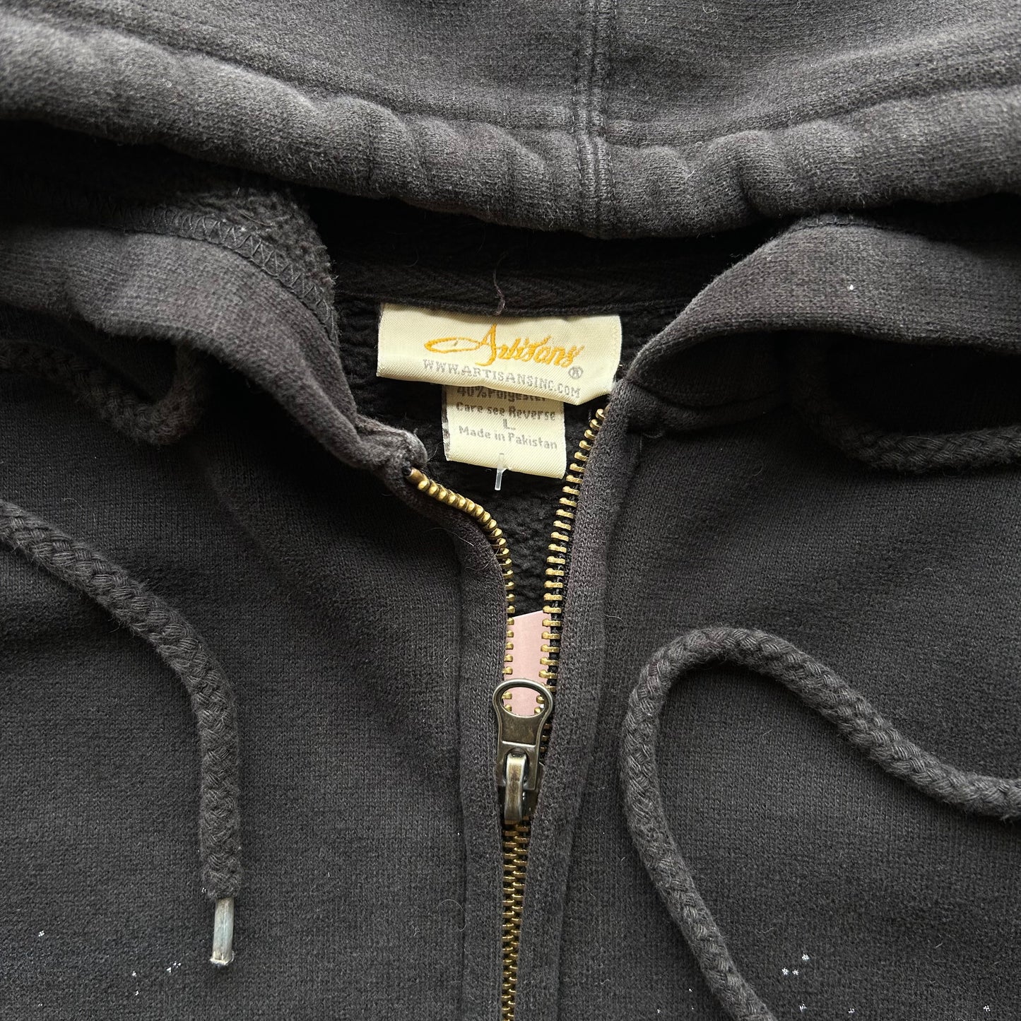 Vintage Nature Zip Hoodie - L